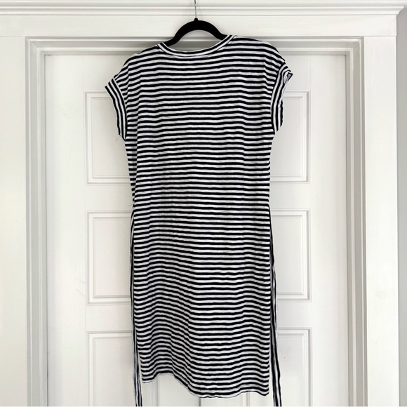 J. Crew Short Sleeve Striped Tie Waist T-Shirt Dress, small - Picture 4 of 8